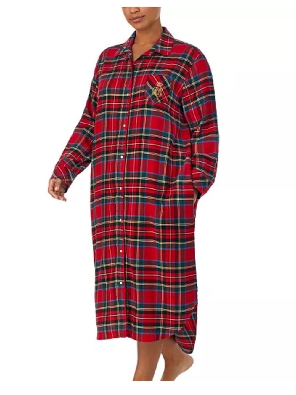 Ralph Lauren plaid sleepshirt pajamas nightgown size 1X